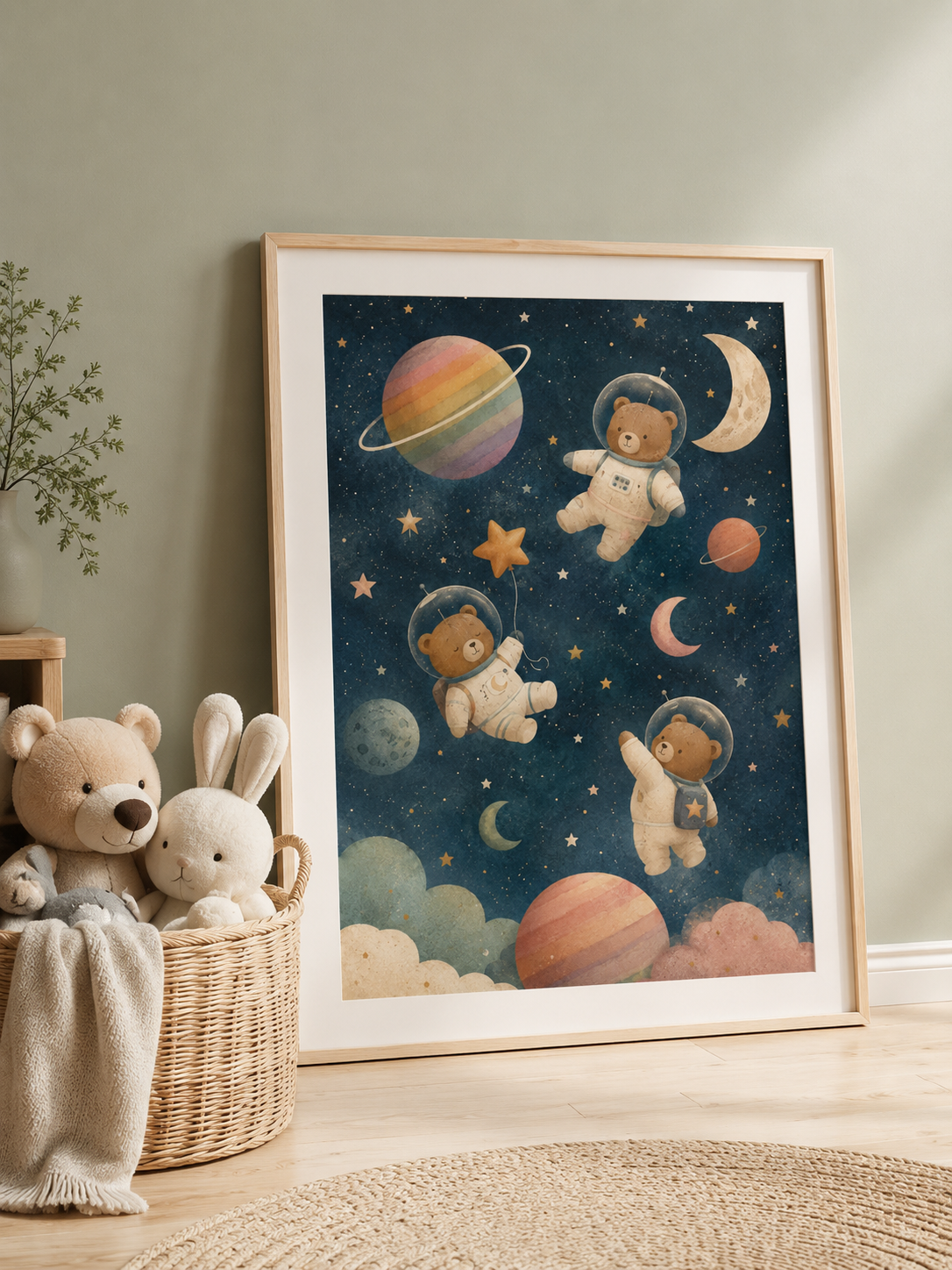 Bears in Orbit - Framed Poster