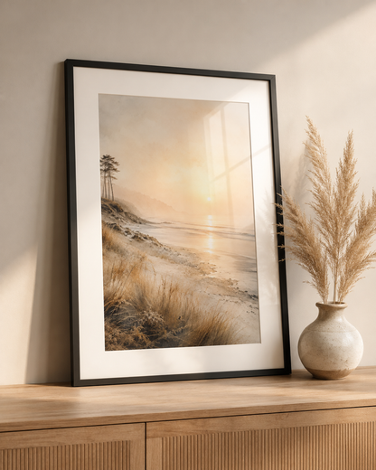 Golden Shore - Framed Poster
