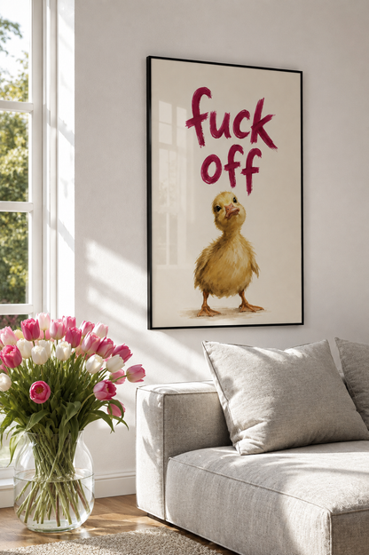 Duck off -  Framed Poster