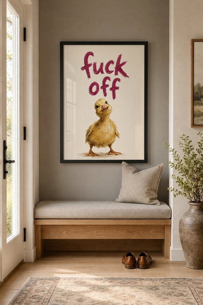 Duck off -  Framed Poster