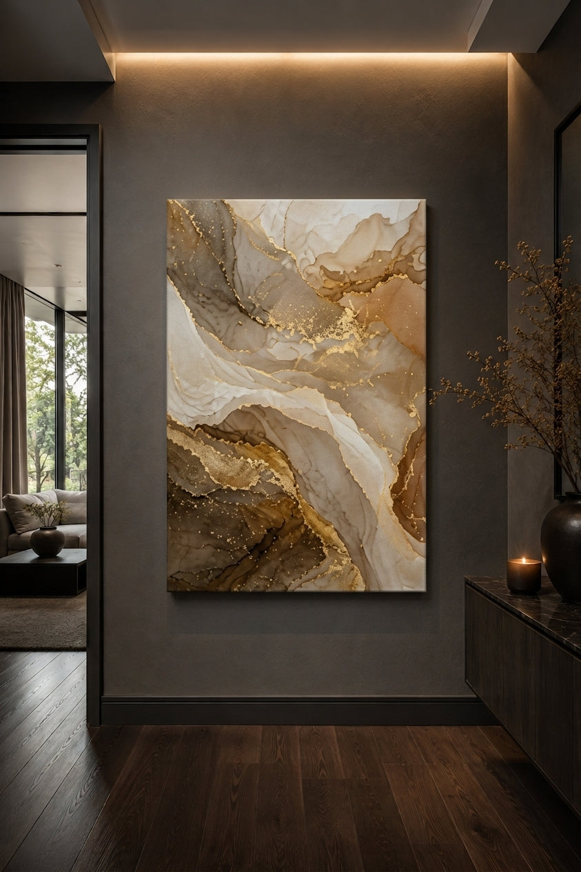Golden Veins - Canvas