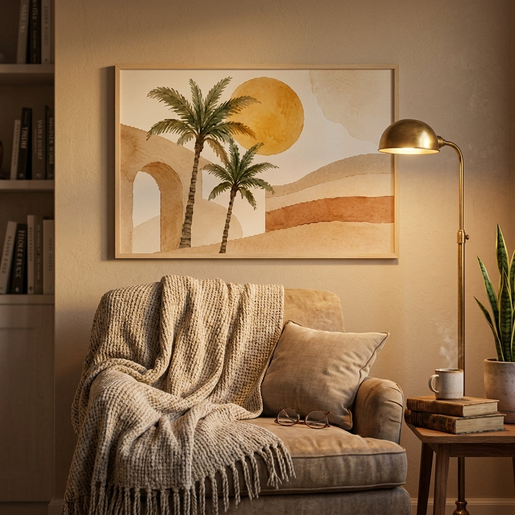 Palm Mirage - Framed Poster