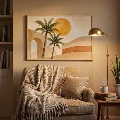 Palm Mirage - Framed Poster